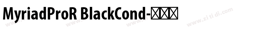 MyriadProR BlackCond字体转换